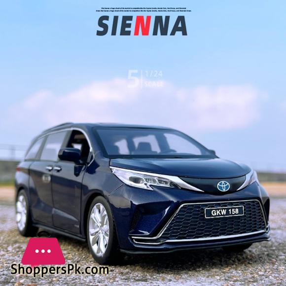 1:24 Toyotas Sienna MPV Car Diecast Metal Vehicles Car Sound And Light Collection Simulation Toys For Children Gift