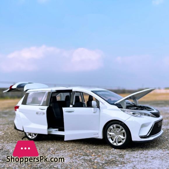 1:24 Toyotas Sienna MPV Car Diecast Metal Vehicles Car Sound And Light Collection Simulation Toys For Children Gift