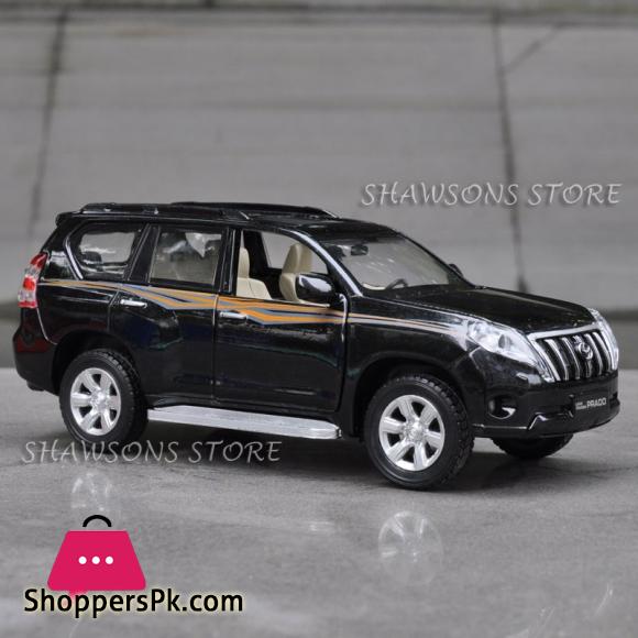 1:32 Scale Diecast Metal Car Model Toyota Land Cruiser Prado SUV Replica Pull Back Toy With Sound & Light