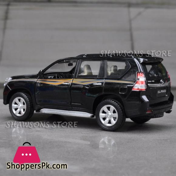 1:32 Scale Diecast Metal Car Model Toyota Land Cruiser Prado SUV Replica Pull Back Toy With Sound & Light