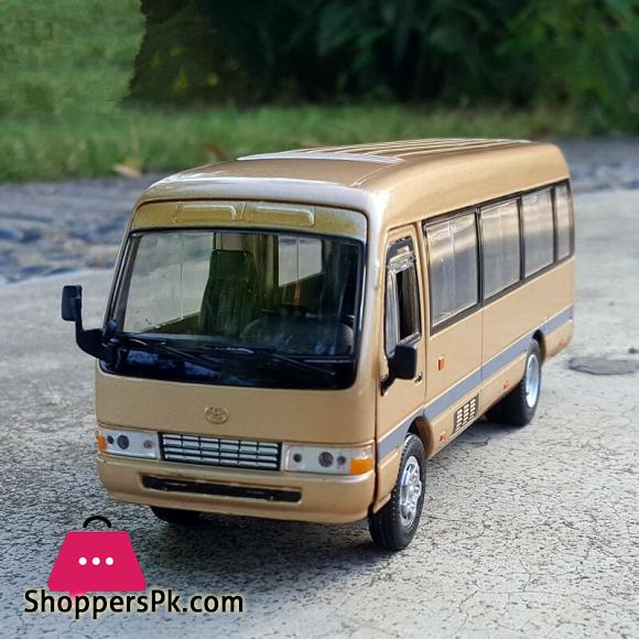 1:32 Toyota Coaster Bus Alloy Car Diecast Model Car Toy Simulation Metal Business Bus Vehicle Toys For Kids Gifts