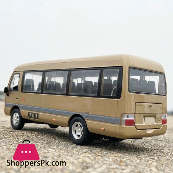1:32 Toyota Coaster Bus Alloy Car Diecast Model Car Toy Simulation Metal Business Bus Vehicle Toys For Kids Gifts