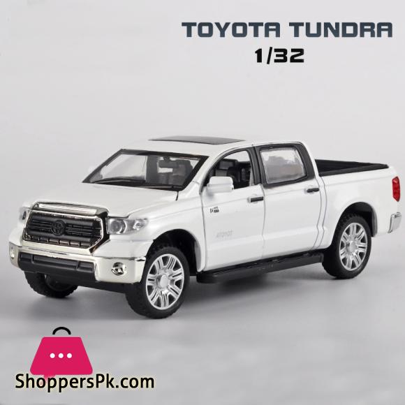 1:32 Toyota Tundra Pickup Truck, Diecast Metal Model Car Toy with Sound Light, Kids Gift Collection