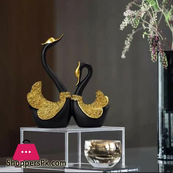 2 Pieces of Swan Ornaments Figurines,Swan Cake Decoration,Car Figurines Decoration,Home Wedding Christmas Decoration