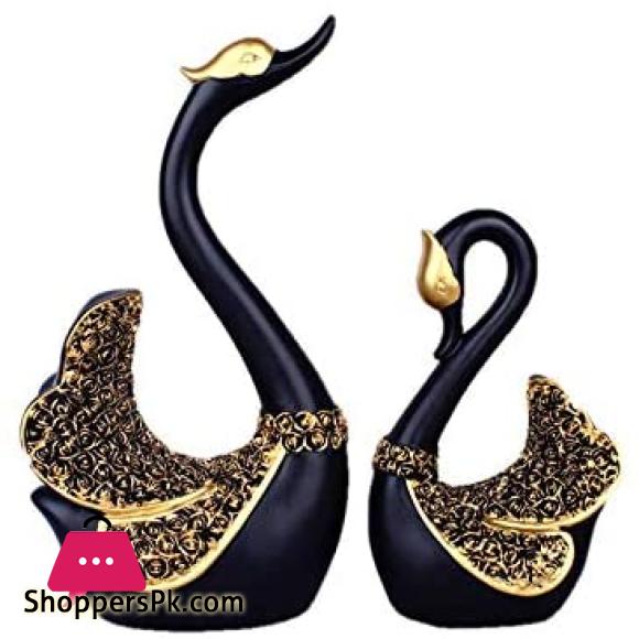 2 Pieces of Swan Ornaments Figurines,Swan Cake Decoration,Car Figurines Decoration,Home Wedding Christmas Decoration