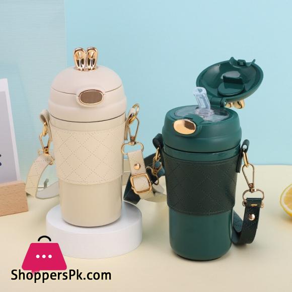 400ml Portable Water Bottle Stainless Steel термос Bottle Insulation Straw Tumbler Cup Gift garrafa termica copo termico|