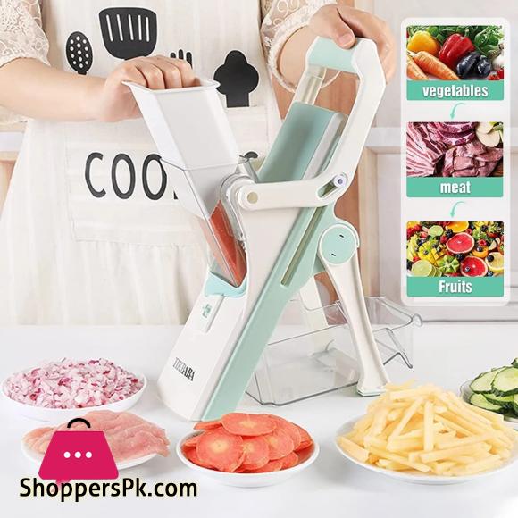5-in-1 Multifunctional Vegetable Cutter Slicer Mandolin Manual Chopper Radish French Fries Cutting Tool Kitchen Accessories