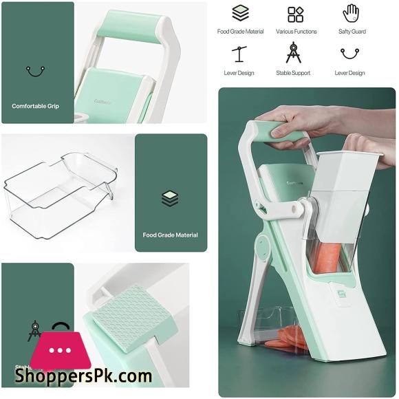 5-in-1 Multifunctional Vegetable Cutter Slicer Mandolin Manual Chopper Radish French Fries Cutting Tool Kitchen Accessories