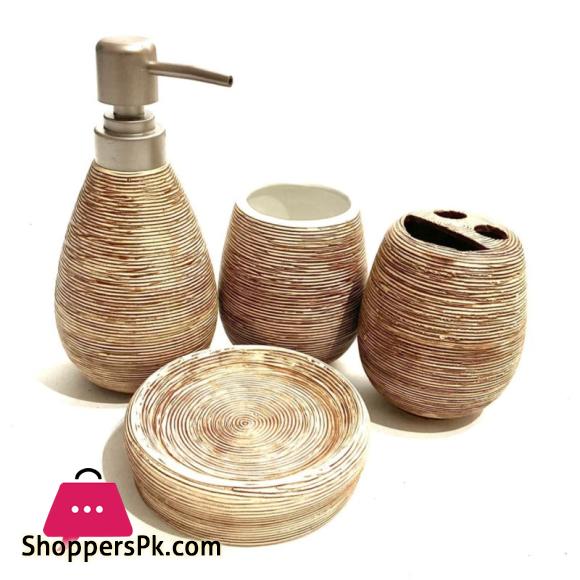 A-Y Bathroom Set Stone Set of 4Pcs