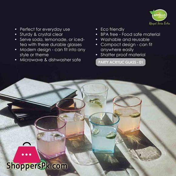 Appollo Party Acrylic Glass Model-1 Set (6 pieces)