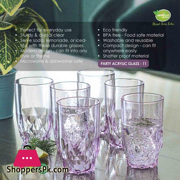 Appollo Party Acrylic Glass Model-11 Set (6 pieces)