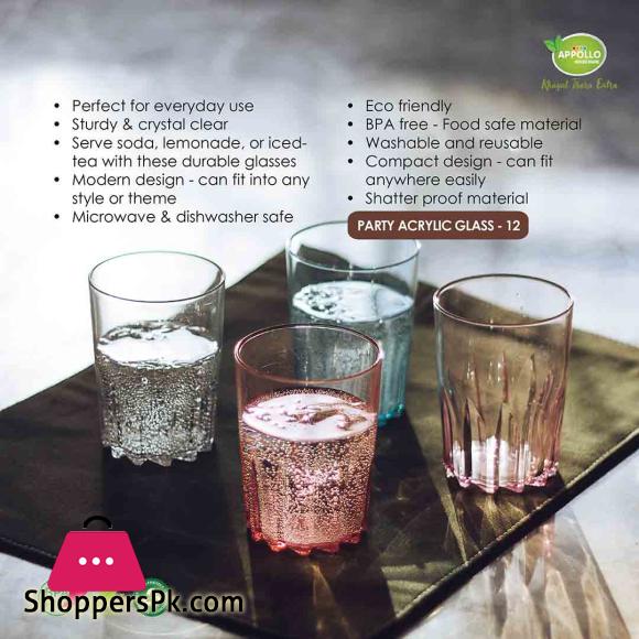 Appollo Party Acrylic Glass Model-12 Set (6 pieces)