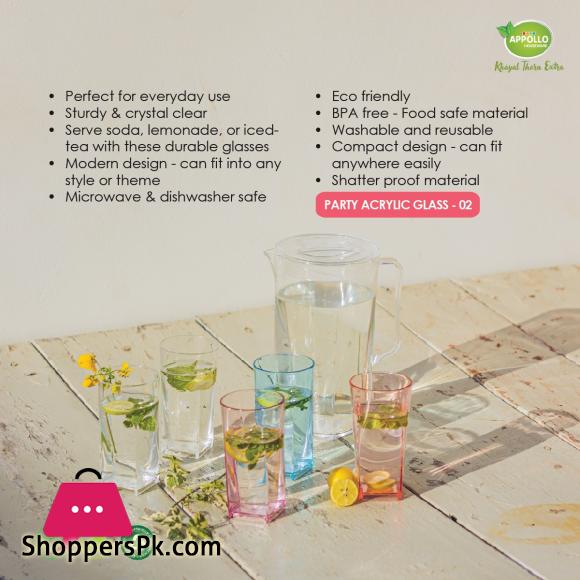 Appollo Party Acrylic Glass Model-2 Set (6 pieces)