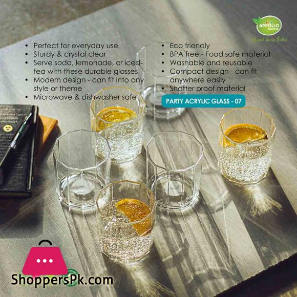 Appollo Party Acrylic Glass Model-7 Set (6 pieces)