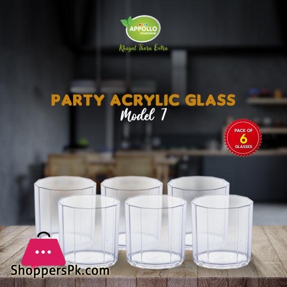 Appollo Party Acrylic Glass Model-7 Set (6 pieces)