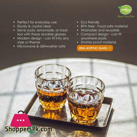 Appollo Real Acrylic Glass Model-1 Set (6 pieces) 450ml