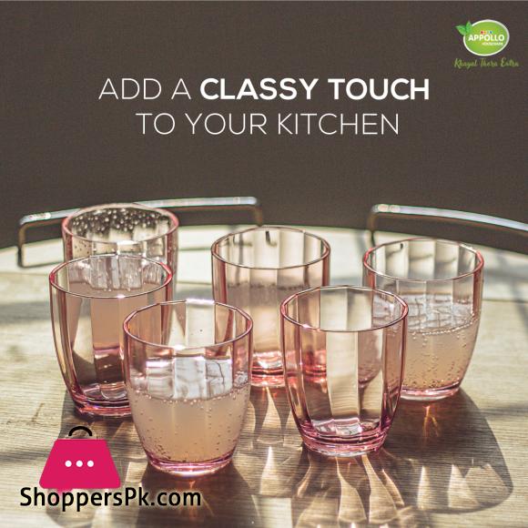 Appollo Real Acrylic Glass Model-2 Set (6 pieces) 450ml