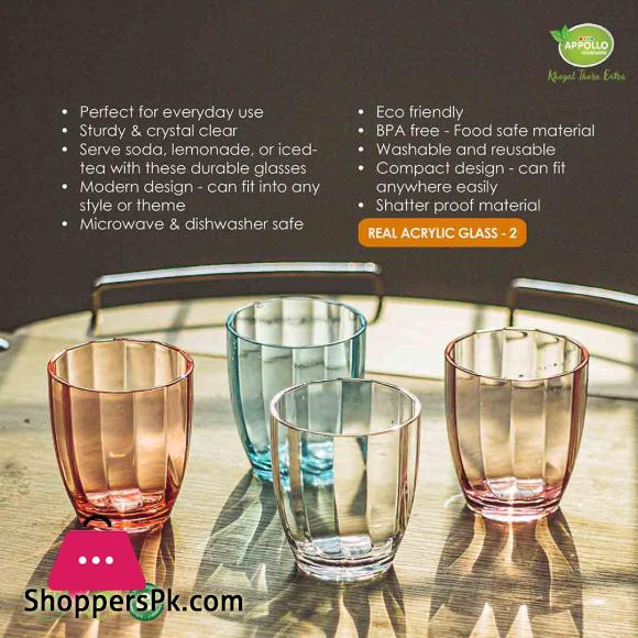 Appollo Real Acrylic Glass Model-2 Set (6 pieces) 450ml