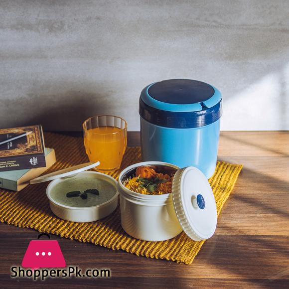 Appollo Sizzler Lunch Carrier (1 Steel & 1 Salad Bowl) Large