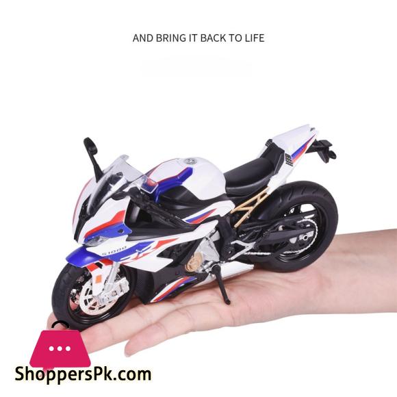 BMW S1000RR Diecast Motorcycle Model Toy BMW S1000RR Replica with Sound and Light Boy Gift Birthday Present