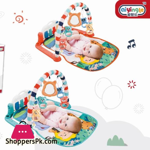 Baby Fitness Piano Rack - 3 In 1 Newborn Baby Play Gym Piano Fitness Rack Mat with Music