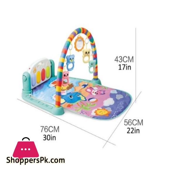 Baby Fitness Piano Rack - 3 In 1 Newborn Baby Play Gym Piano Fitness Rack Mat with Music