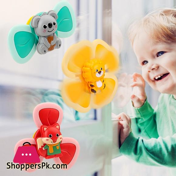 Baby Rattle Toy Fun Insects With Suction Cup Swivel Bath Rattle Toy Rattle Development Educational Toy - Pack of 3