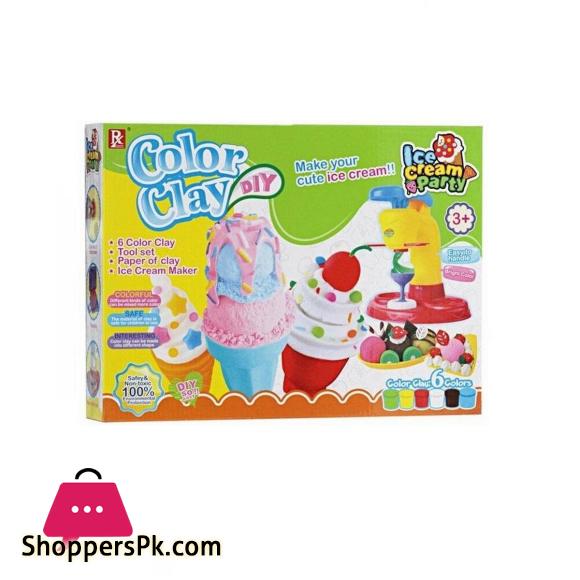 Color Clay - Ice Cream Maker Set - Pretend Playdough