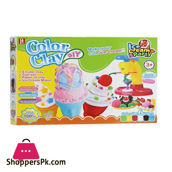 Color Clay - Ice Cream Maker Set - Pretend Playdough