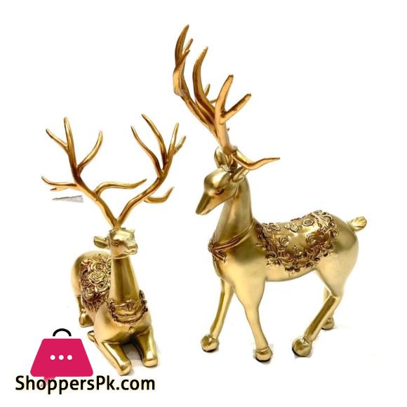 Decorative Deer Set of 2 - Golden