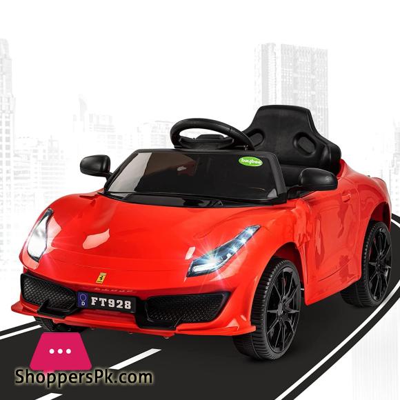 Electric M6 Ferrari Ride on Car for Kids with Rechargeable Battery Music Lights Baby Toy Car with Remote Control Racing Car Ride on Motor Car for Kids (Red)