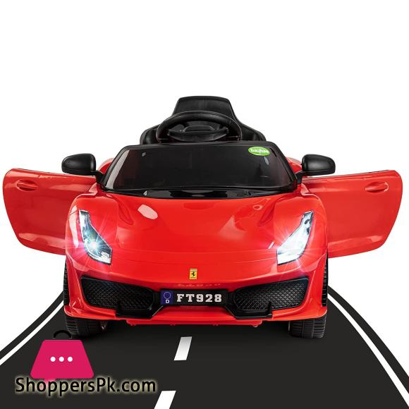 Electric M6 Ferrari Ride on Car for Kids with Rechargeable Battery Music Lights Baby Toy Car with Remote Control Racing Car Ride on Motor Car for Kids (Red)