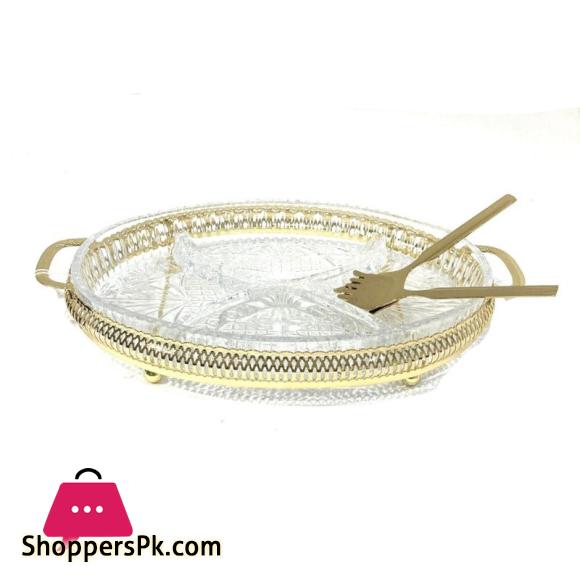 Fancy Division Dish on Stand With Forks