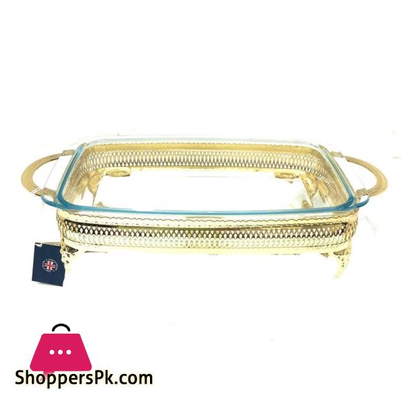 Golden Fancy Casserole With Lid