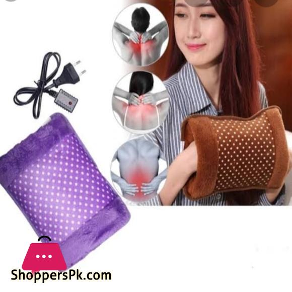 Hand Warmer Portable Rechargeable Electric Heat-Hot Water Bag with Soft Velvet Cover - Ideal for Warm Your Hands/Pain Relief/Muscle Relaxation Use and As Pillow