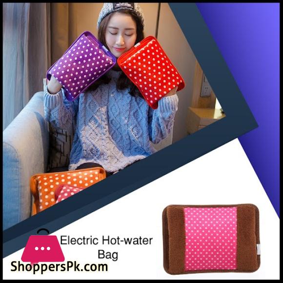 Hand Warmer Portable Rechargeable Electric Heat-Hot Water Bag with Soft Velvet Cover - Ideal for Warm Your Hands/Pain Relief/Muscle Relaxation Use and As Pillow