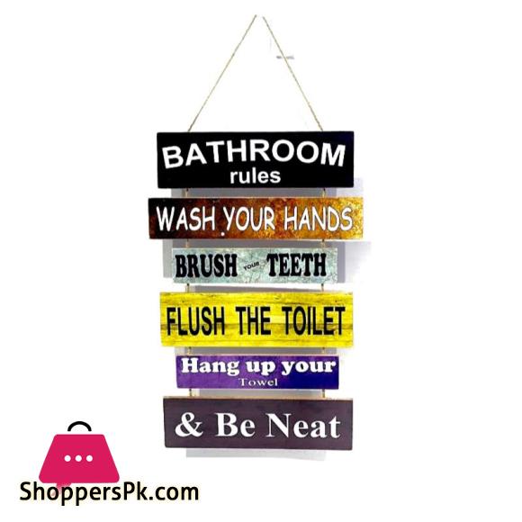 Hanging Bathroom Rules -Home Decor