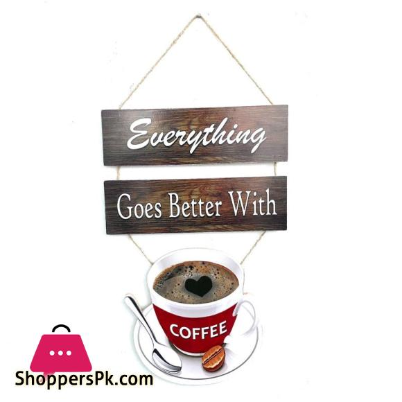 Hanging Coffee Slogan Board – Cafe Decor