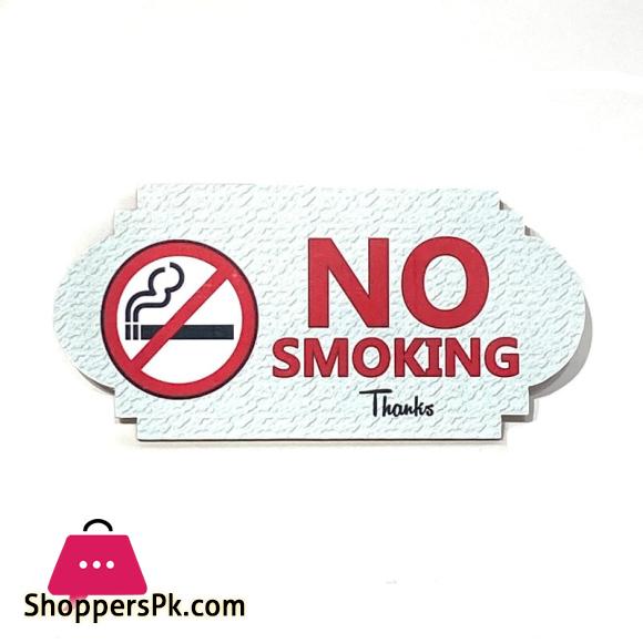 Hanging No Smoking Wooden Frame - Cafe Decor