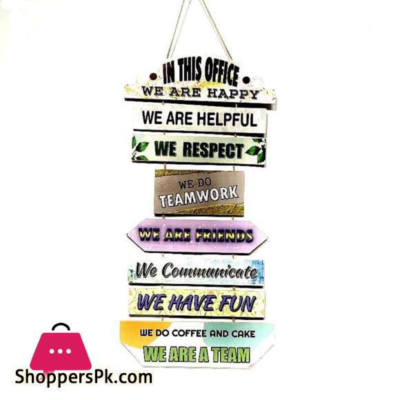 Hanging Office Rules Wall Decor