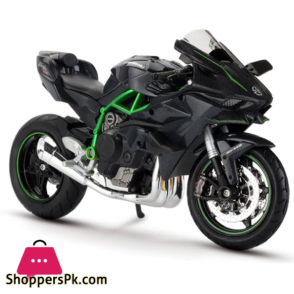 KAWASAKI NINJA H2R Motorcycle 1:18 Diecast Alloy Model Collection Black Ninja H2R Motorcycle Toy Gift