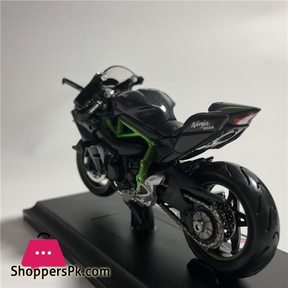 KAWASAKI NINJA H2R Motorcycle 1:18 Diecast Alloy Model Collection Black Ninja H2R Motorcycle Toy Gift