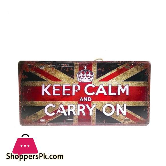 Keep Calm Hanging Wooden Frame Decor
