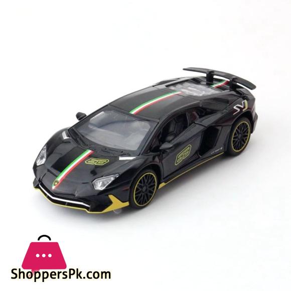 Miniauto 1:32 Scale LP780 4 Super Toy Car Diecast Model Pull Back Doors Openable Sound & Light Educational Collection Gift|