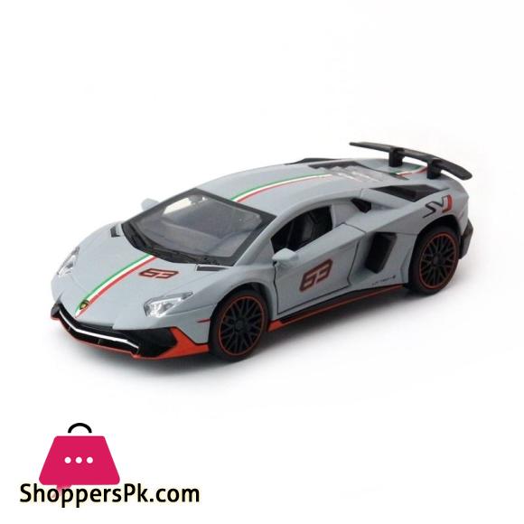 Miniauto 1:32 Scale LP780 4 Super Toy Car Diecast Model Pull Back Doors Openable Sound & Light Educational Collection Gift|