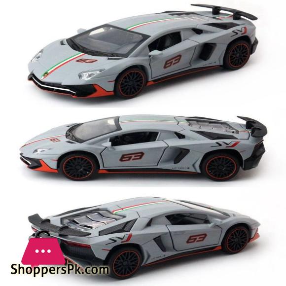 Miniauto 1:32 Scale LP780 4 Super Toy Car Diecast Model Pull Back Doors Openable Sound & Light Educational Collection Gift|