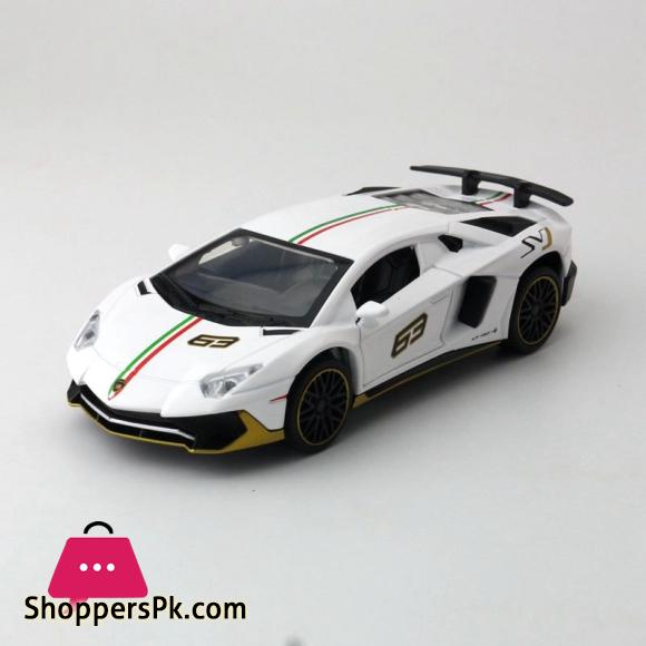 Miniauto 1:32 Scale LP780 4 Super Toy Car Diecast Model Pull Back Doors Openable Sound & Light Educational Collection Gift|