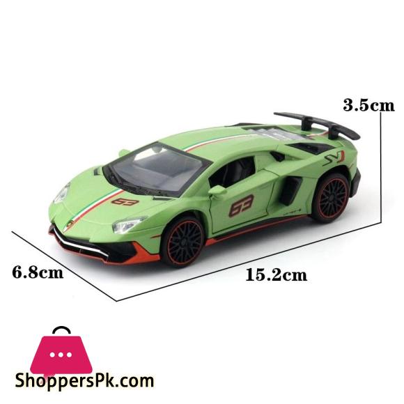 Miniauto 1:32 Scale LP780 4 Super Toy Car Diecast Model Pull Back Doors Openable Sound & Light Educational Collection Gift|