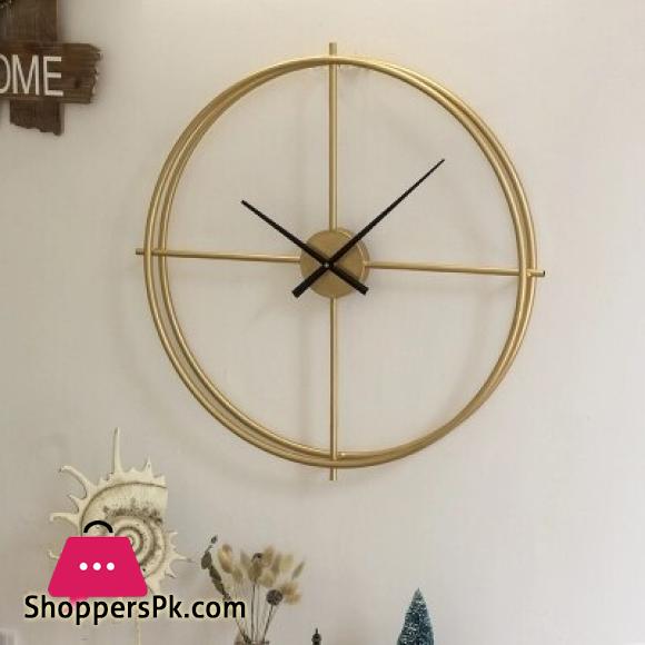 Modern Nordic Clock Wrought Iron Living Room Home Wall Clock Creative Minimalist Art Atmosphere Clock