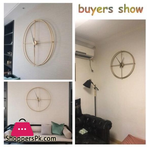 Modern Nordic Clock Wrought Iron Living Room Home Wall Clock Creative Minimalist Art Atmosphere Clock